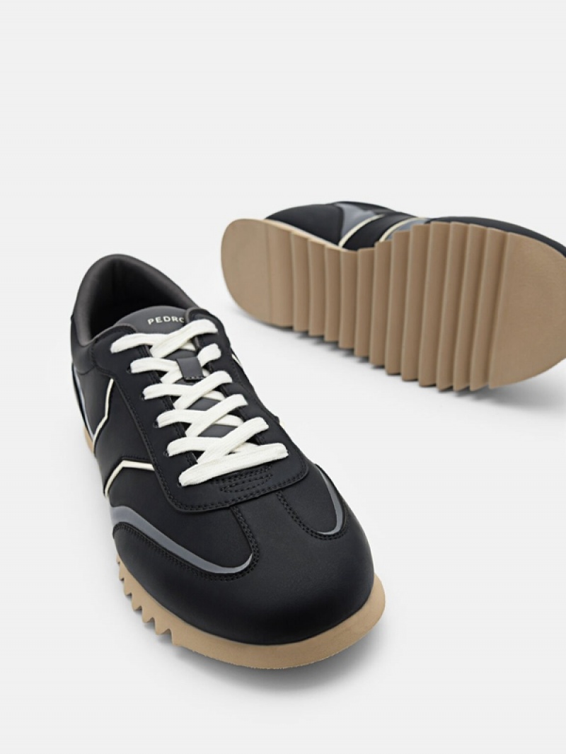 Black Men's Pedro Twist Sneakers | APURFD-746