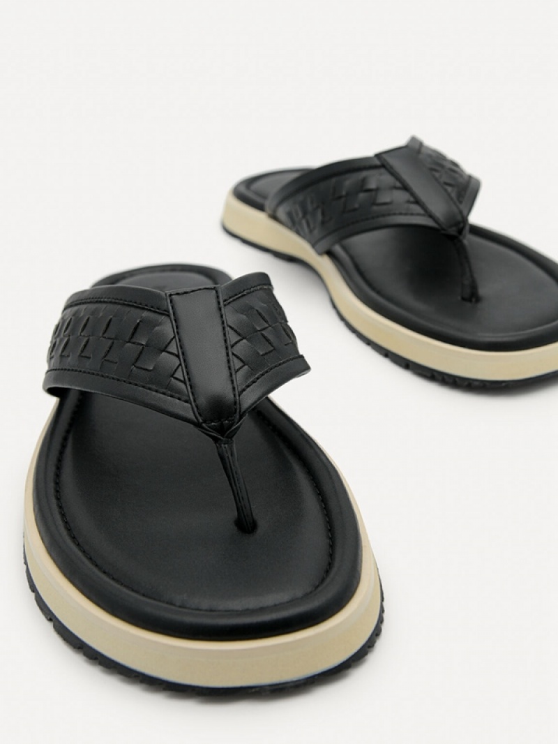 Black Men's Pedro Woven Thong | MFAIPN-701