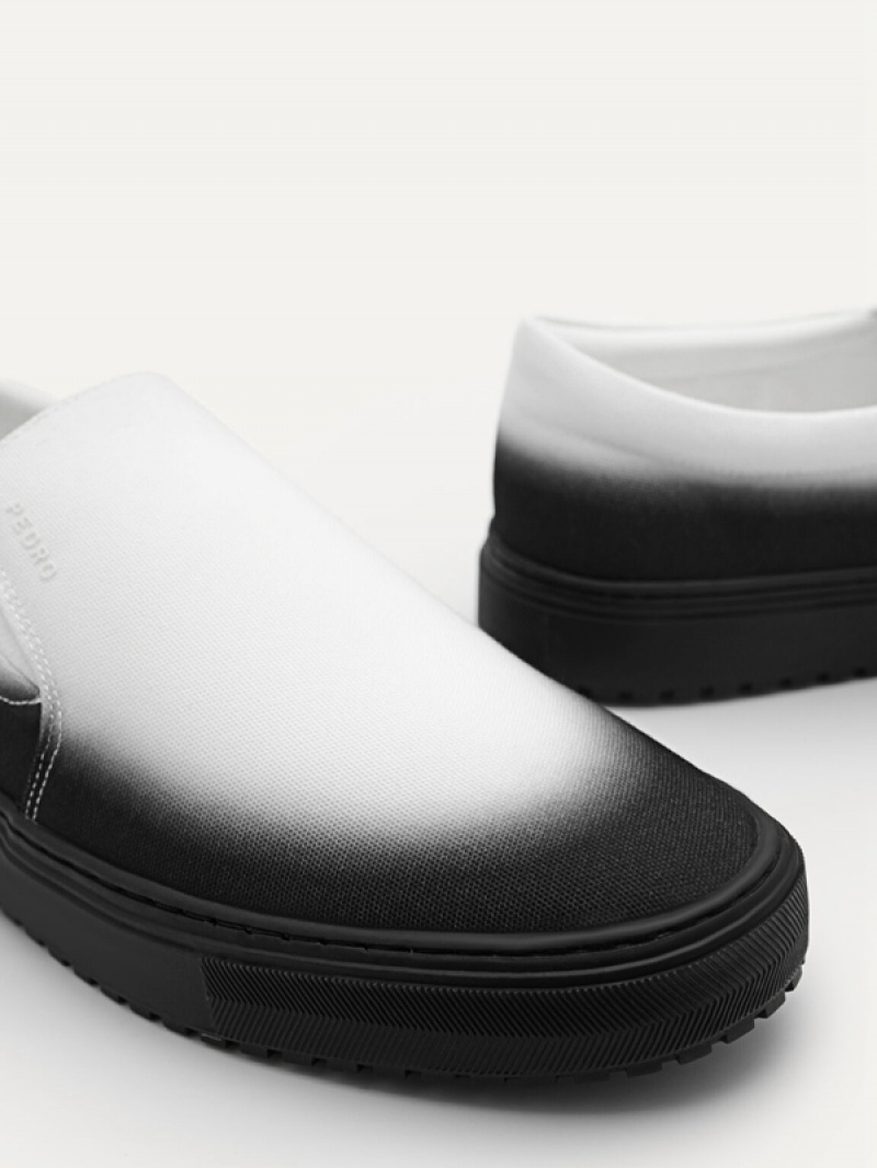 Black Men's Pedro Zia Slip-On Sneakers | RYWBXZ-201