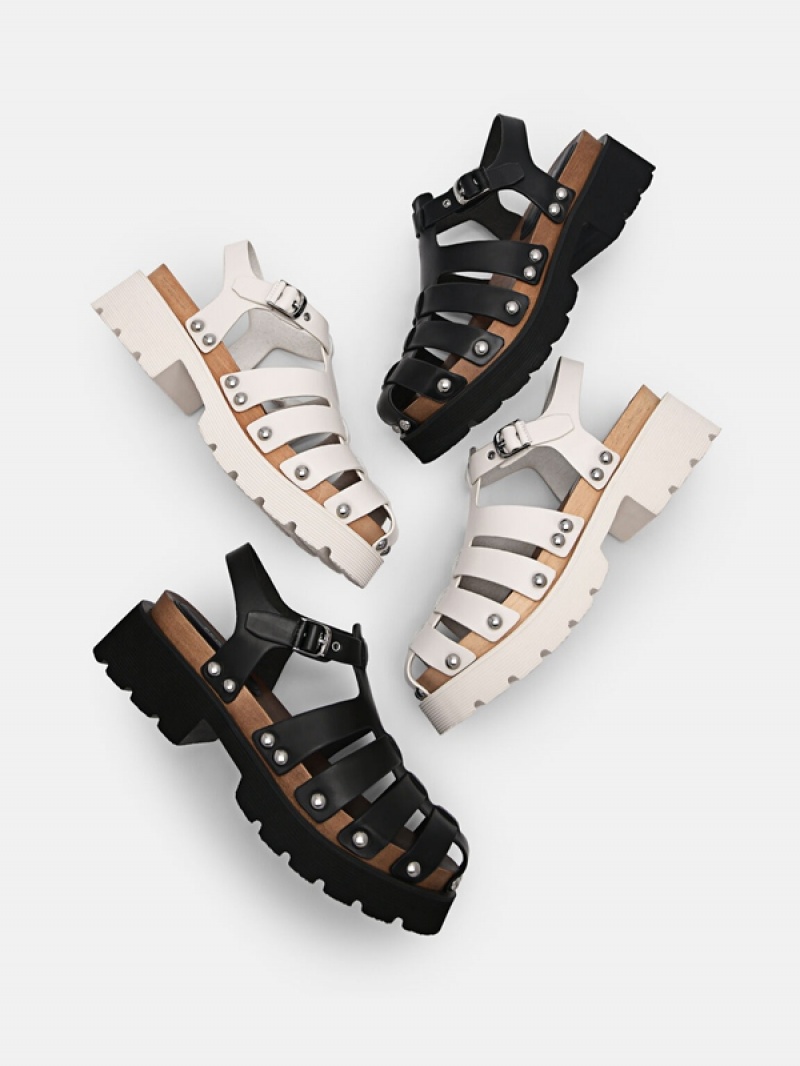 Black Women's Pedro Alia Studded Clogs | TIOYDH-538