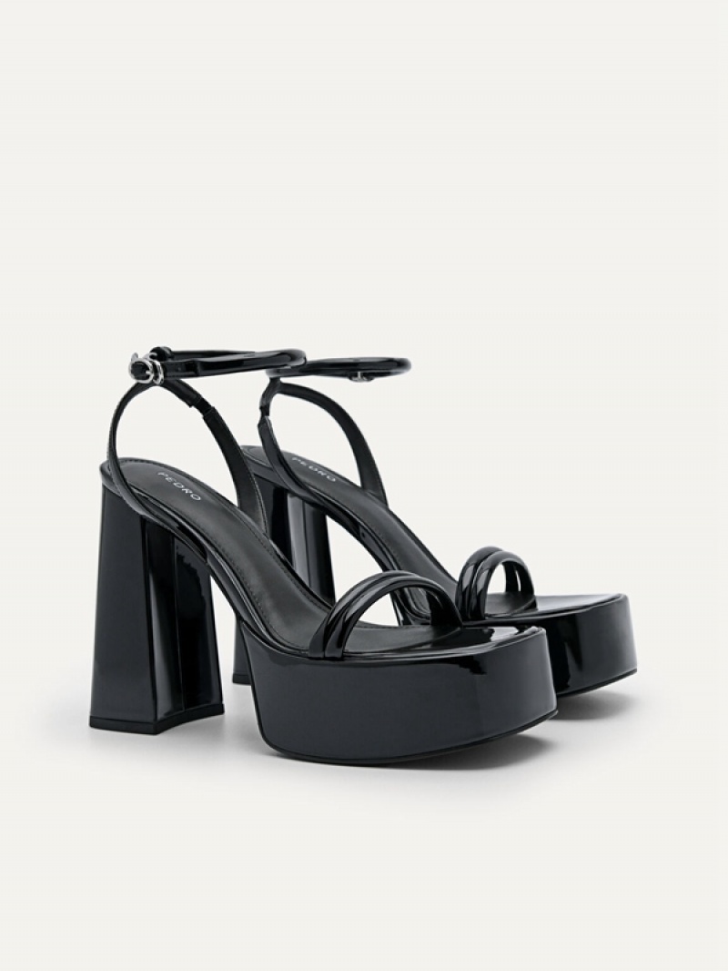 Black Women's Pedro Aryna Heels Sandals | TVFGCW-036