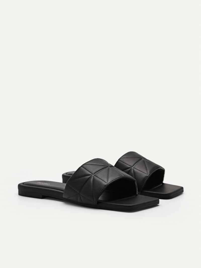 Black Women's Pedro Bianca Pixel Sandals | PULRVC-286