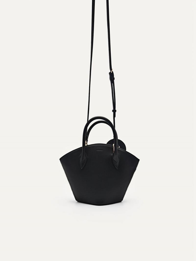 Black Women's Pedro Bianca Twill Handbag | FBWXDR-895