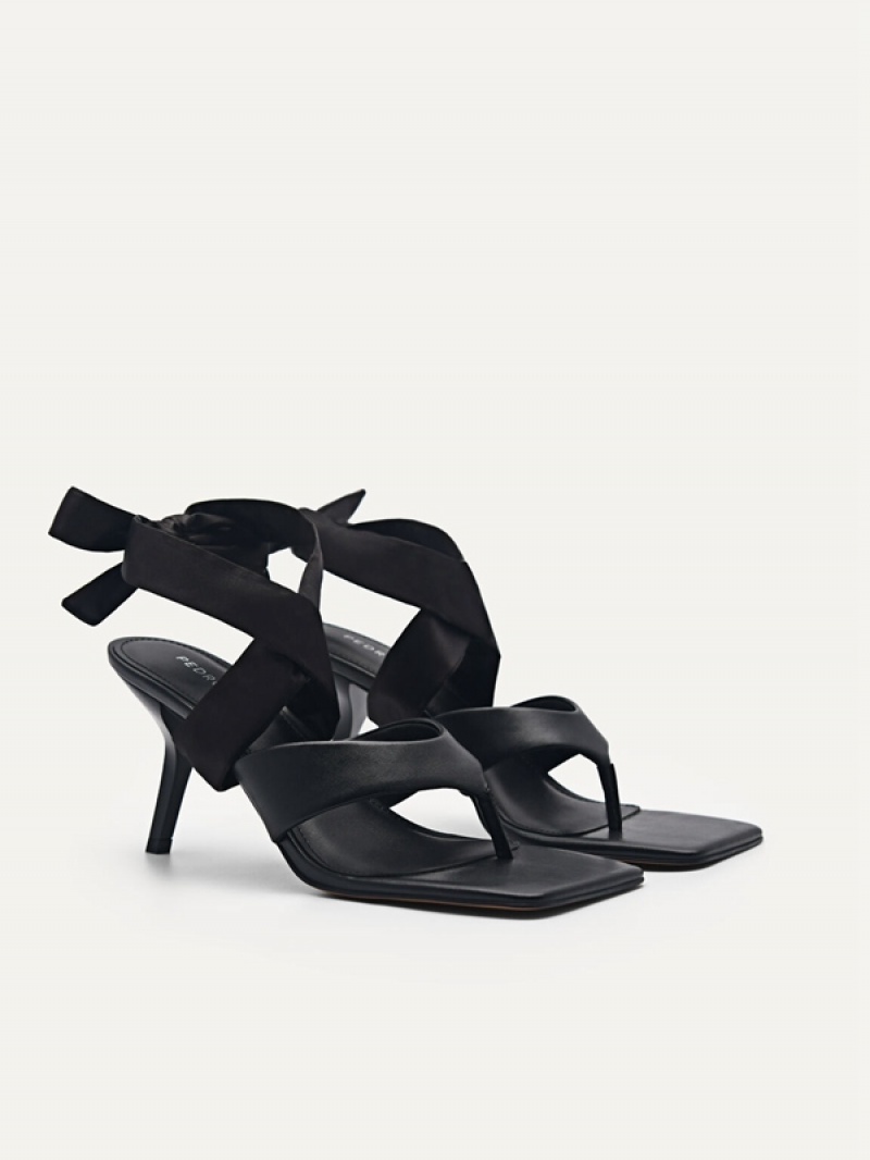 Black Women's Pedro Carolyn Heels Sandals | DHGJMO-154