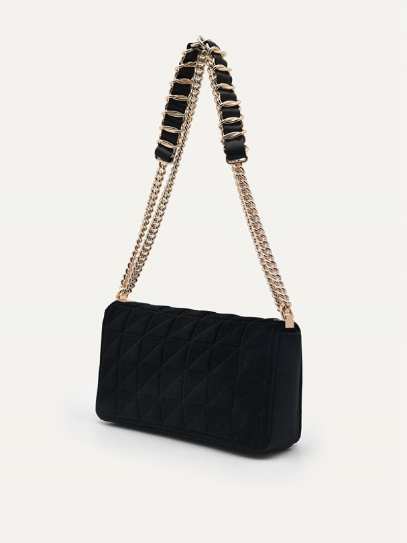 Black Women's Pedro Celeste Shoulder Bags | YLZQPU-642