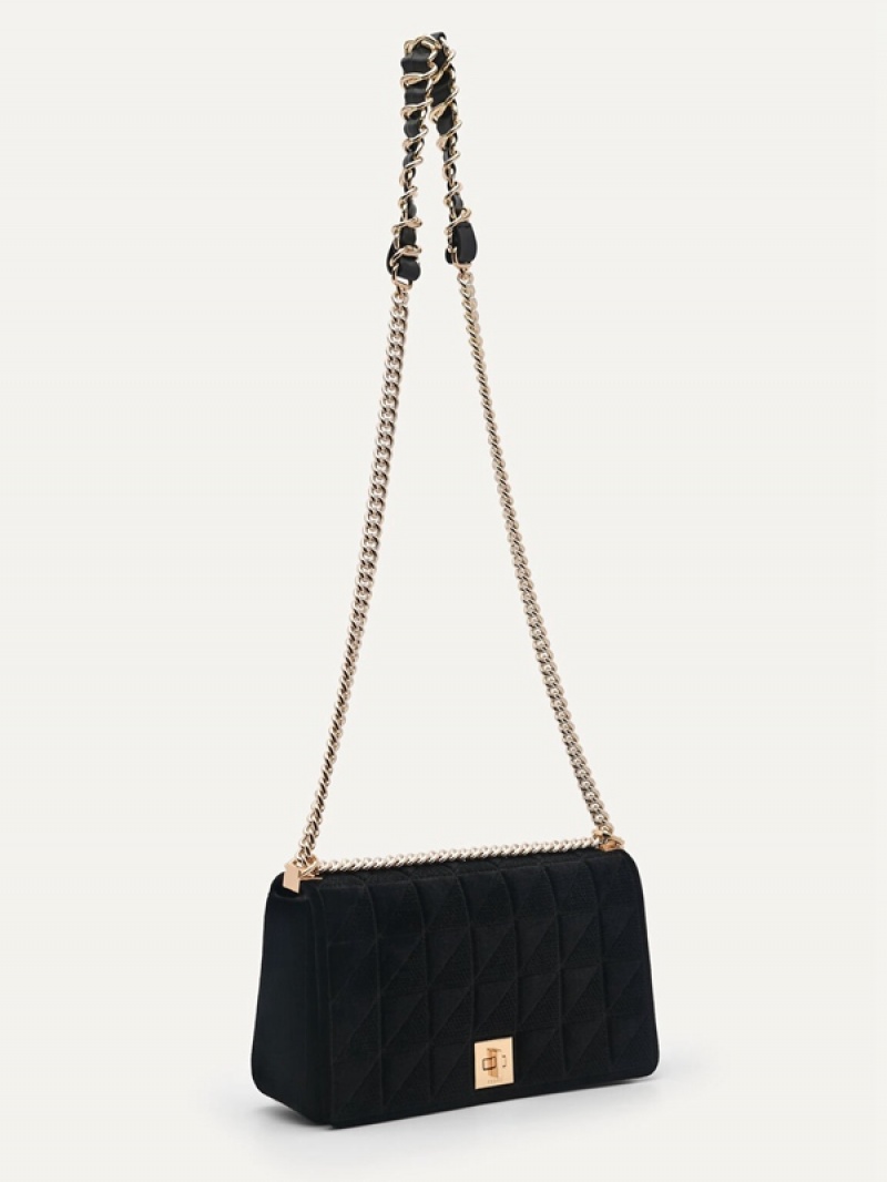 Black Women's Pedro Celeste Shoulder Bags | YLZQPU-642