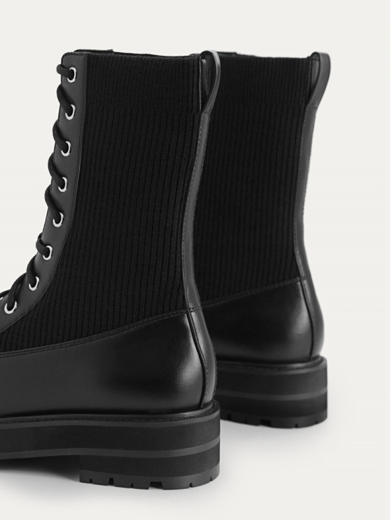 Black Women's Pedro Chunky Boots | LMPVZJ-327