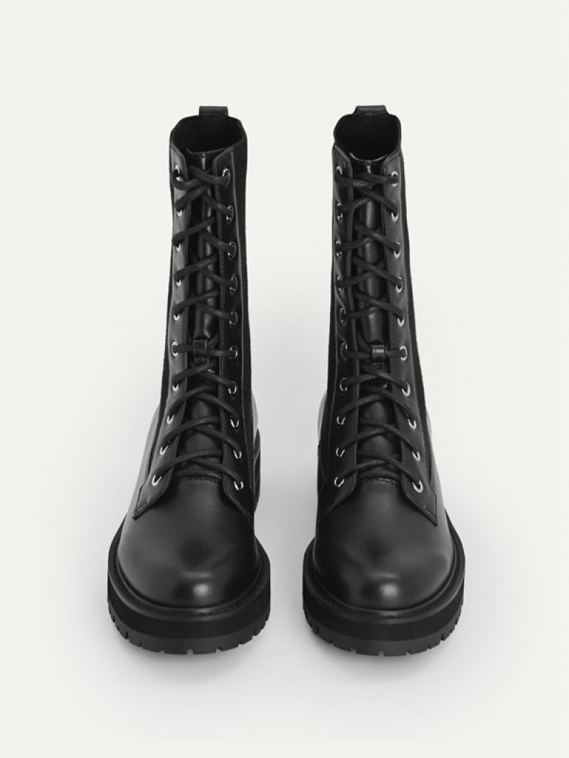 Black Women's Pedro Chunky Boots | LMPVZJ-327