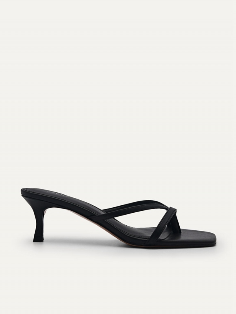 Black Women\'s Pedro Corrin Heels Sandals | KUVCAT-342