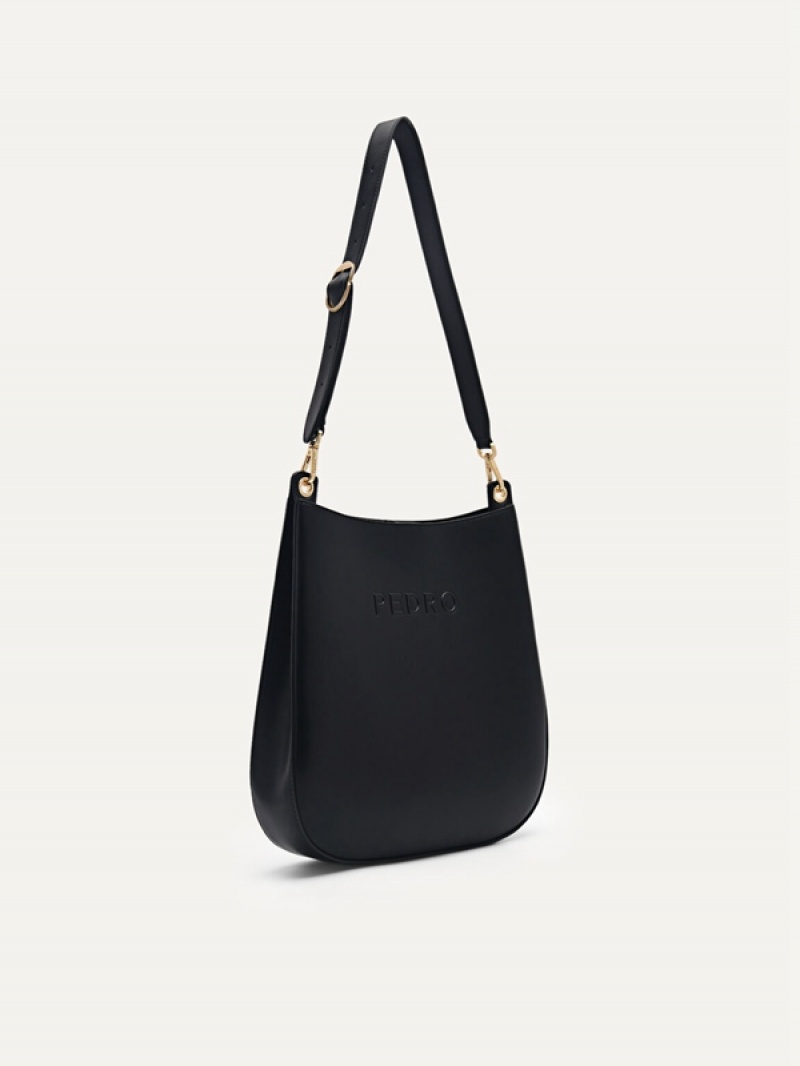 Black Women's Pedro Curved Hobo Bag | VYAPSB-796