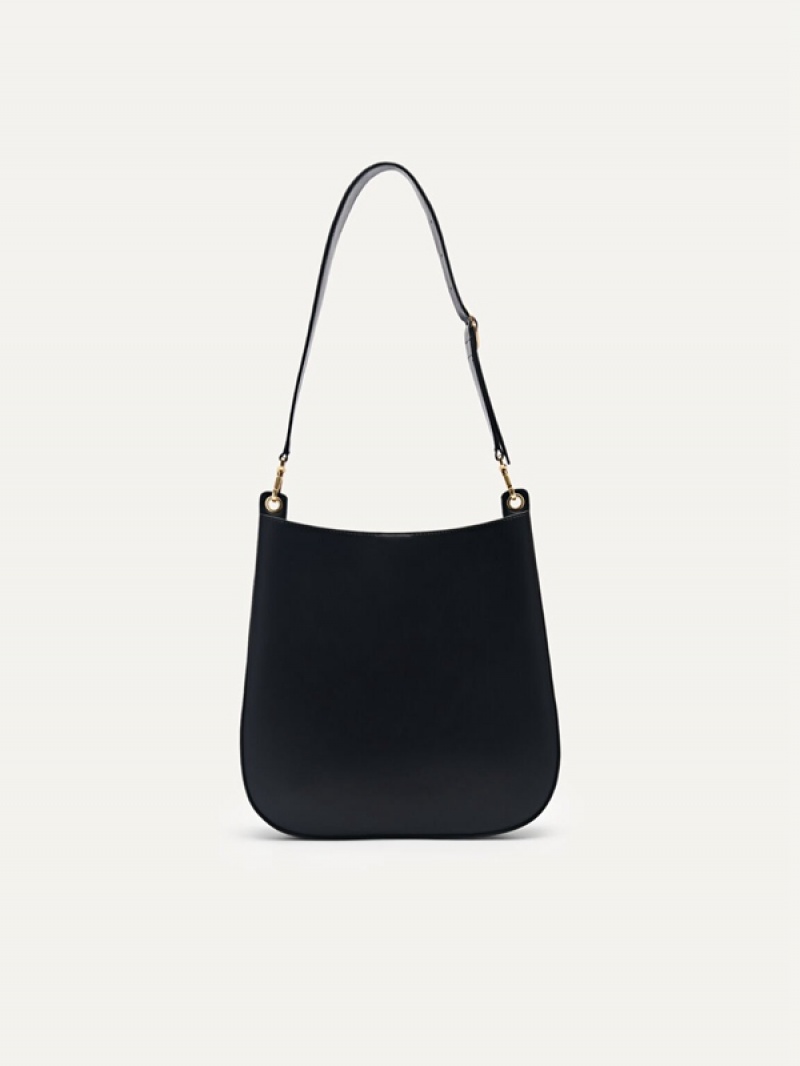 Black Women's Pedro Curved Hobo Bag | VYAPSB-796