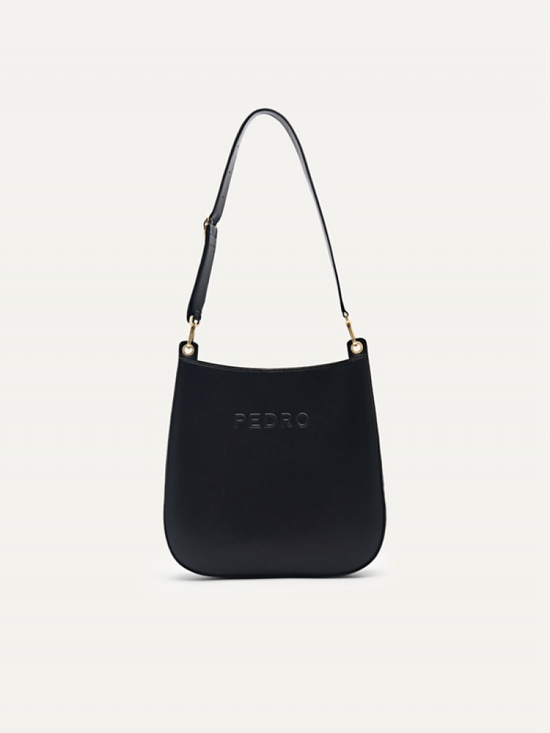 Black Women\'s Pedro Curved Hobo Bag | VYAPSB-796