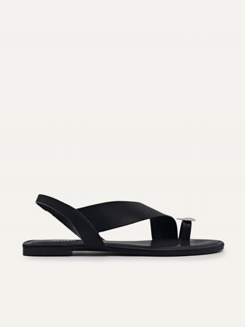 Black Women\'s Pedro Demi Toe Loop Sandals | INEARV-143