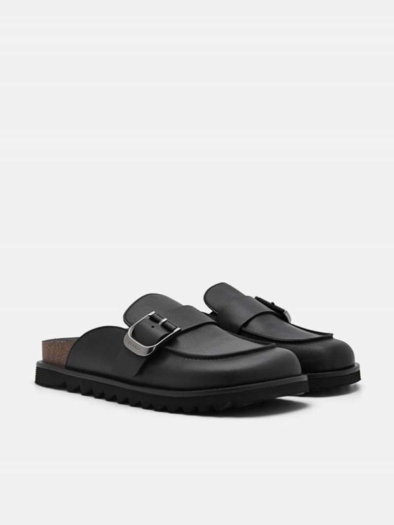 Black Women's Pedro Helix Mules | QAFXWV-210