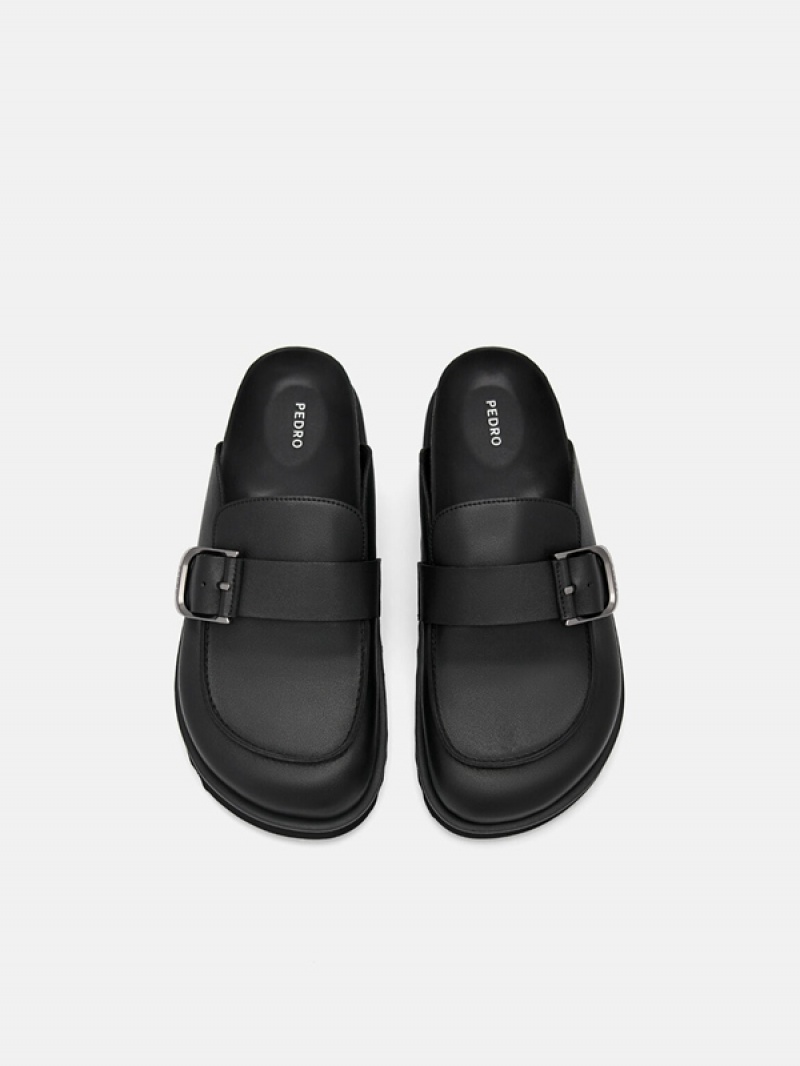 Black Women's Pedro Helix Mules | QAFXWV-210