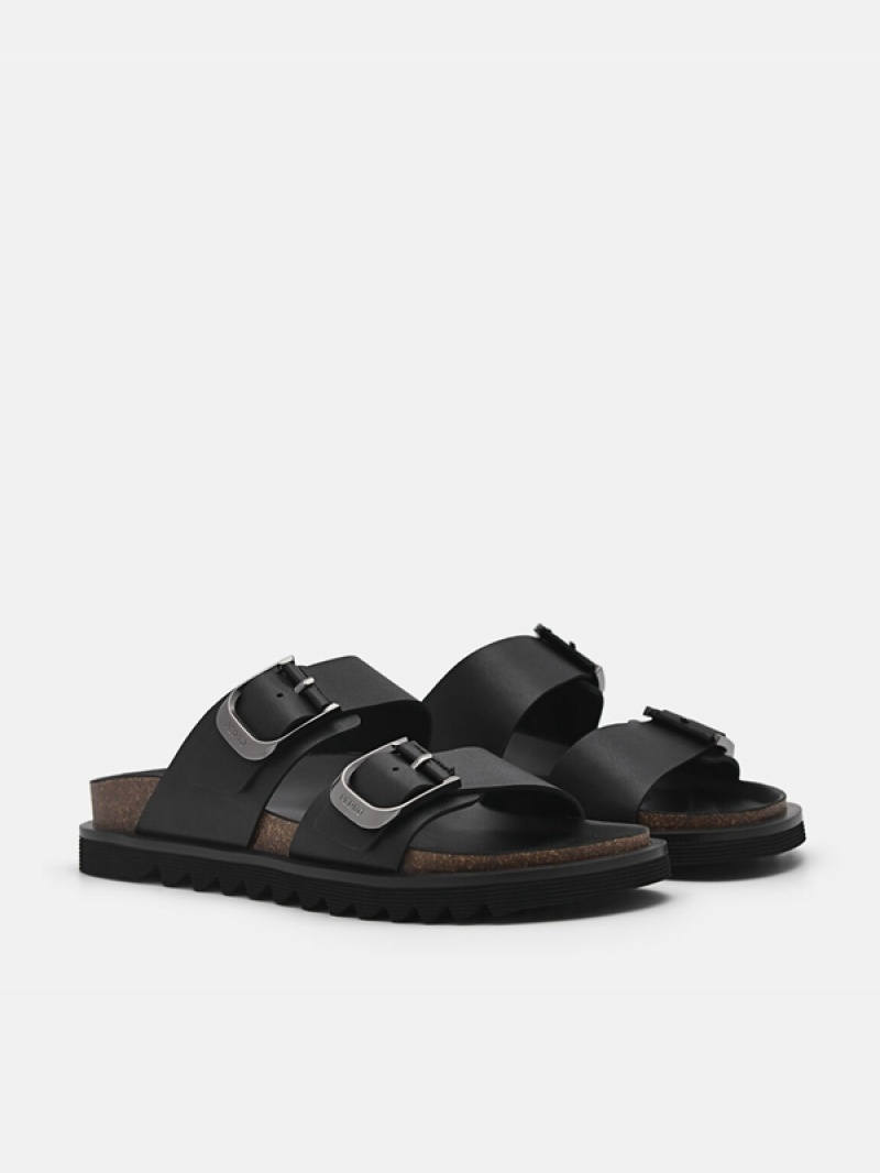 Black Women's Pedro Helix Sandals | ZEWTCI-571