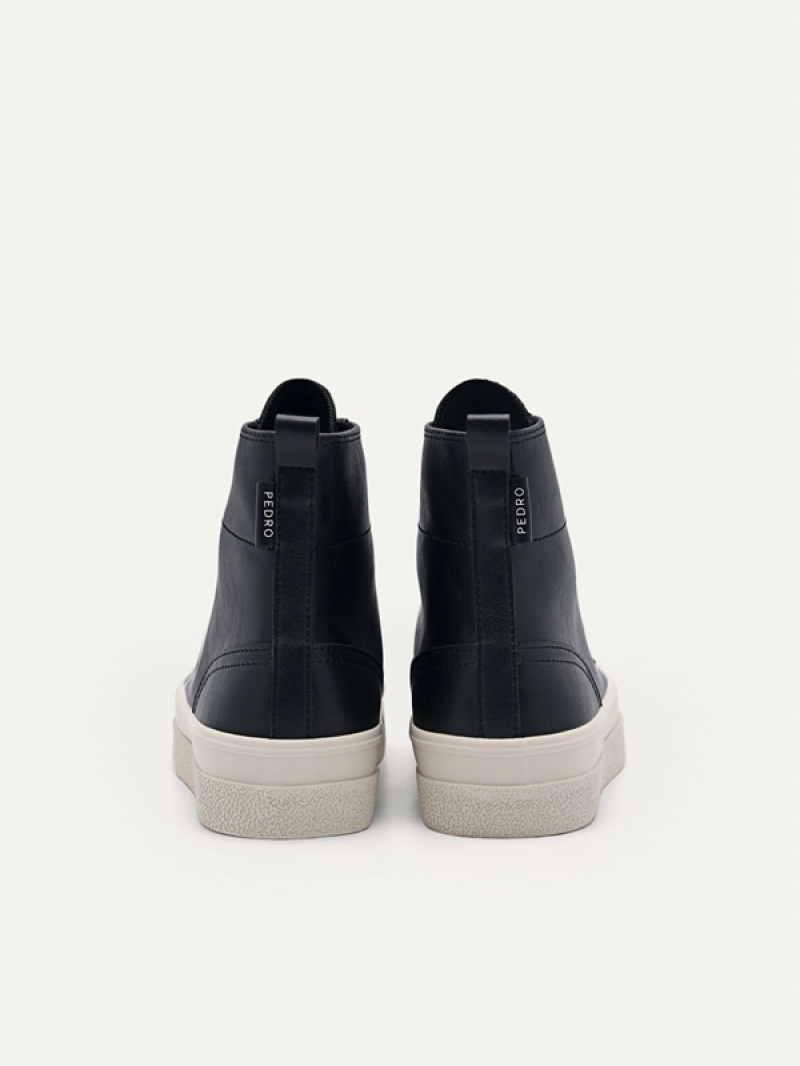 Black Women's Pedro High Top Sneakers | GBJSPY-768