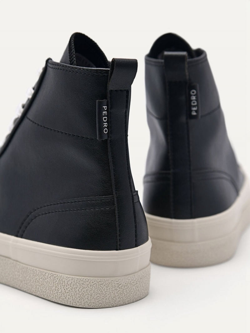 Black Women's Pedro High Top Sneakers | GBJSPY-768