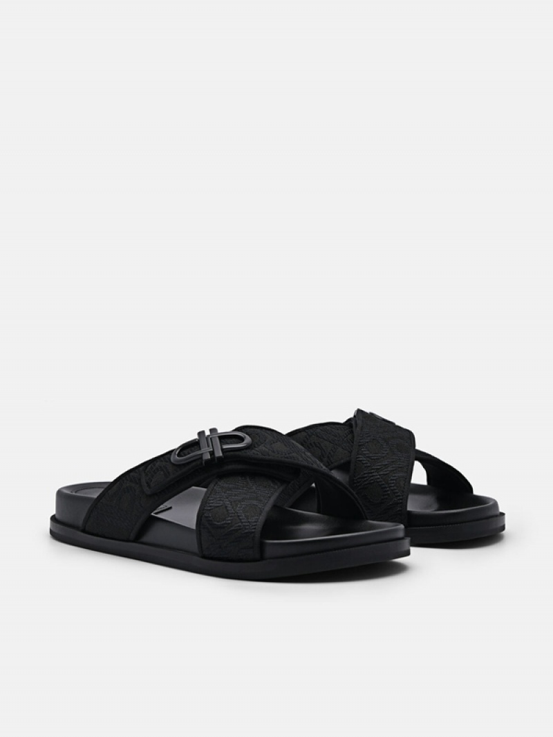 Black Women's Pedro Icon Cross Sandals | APHYIF-987