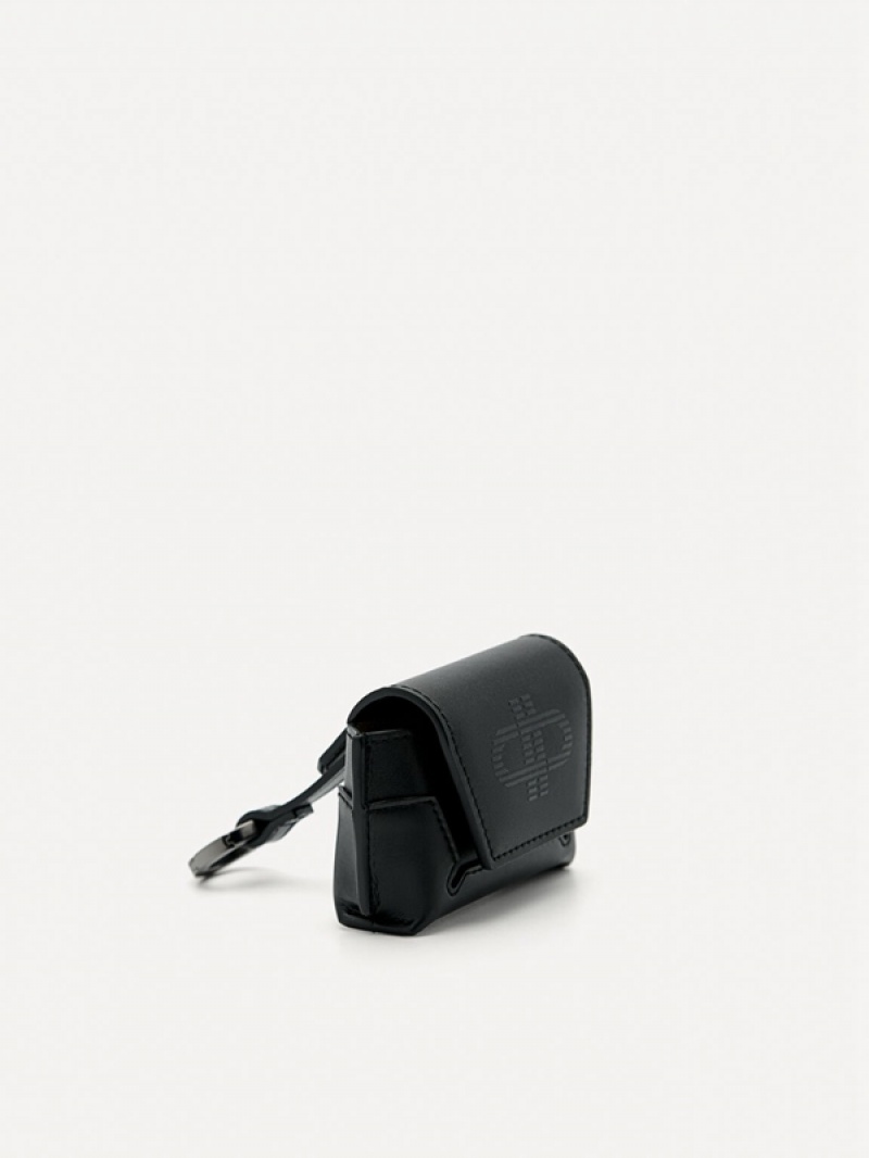 Black Women's Pedro Icon Leather Airpods Pro Cases | EHVQKC-537