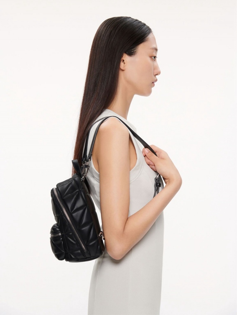 Black Women's Pedro Icon Mini in Pixel Backpacks | KPBNAI-273