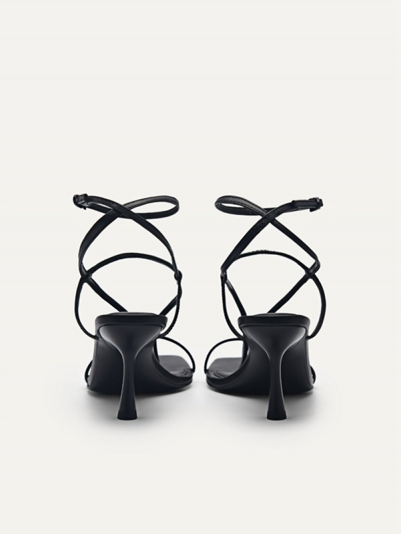 Black Women's Pedro Jatte Heels Sandals | VDZRHA-926