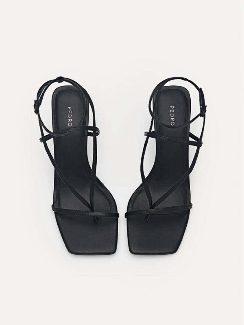 Black Women's Pedro Jatte Heels Sandals | VDZRHA-926