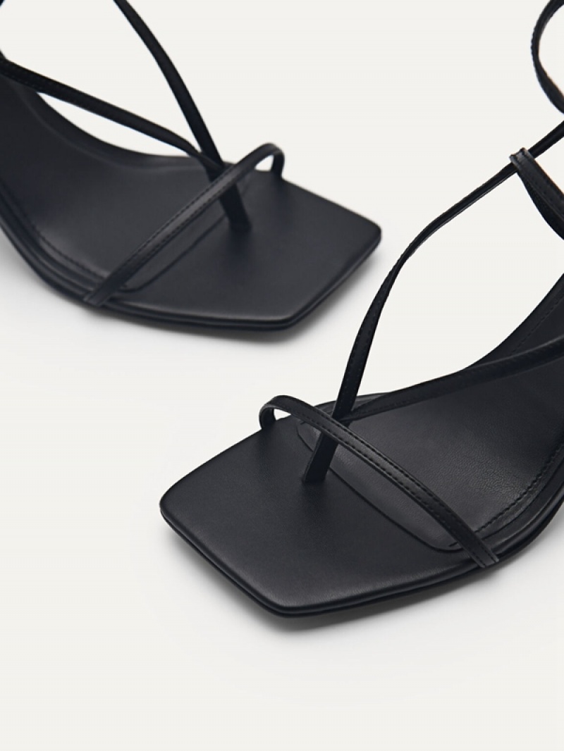 Black Women's Pedro Jatte Heels Sandals | VDZRHA-926