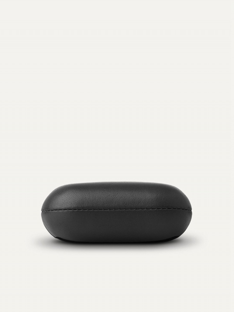 Black Women's Pedro Leather Airpods Pro Cases | GTEBXF-092