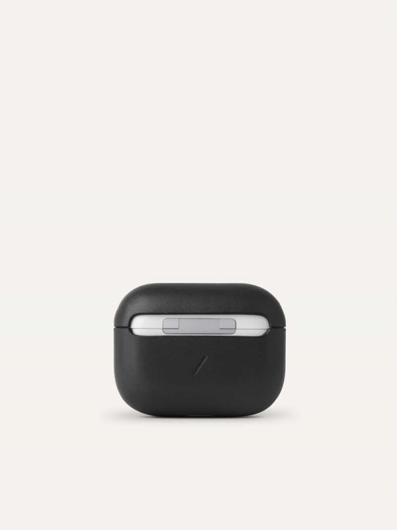 Black Women's Pedro Leather Airpods Pro Cases | GTEBXF-092