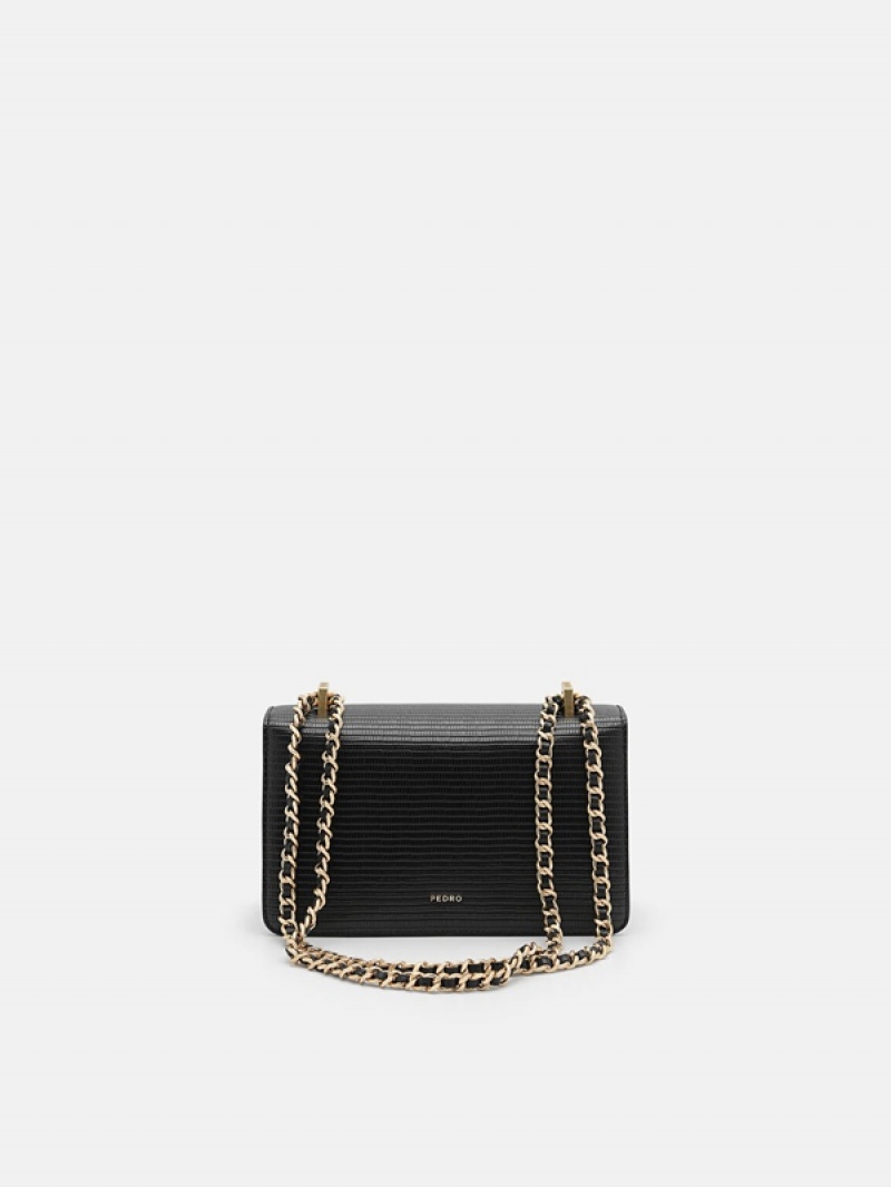 Black Women's Pedro Lily Shoulder Bags | YNHGSM-248