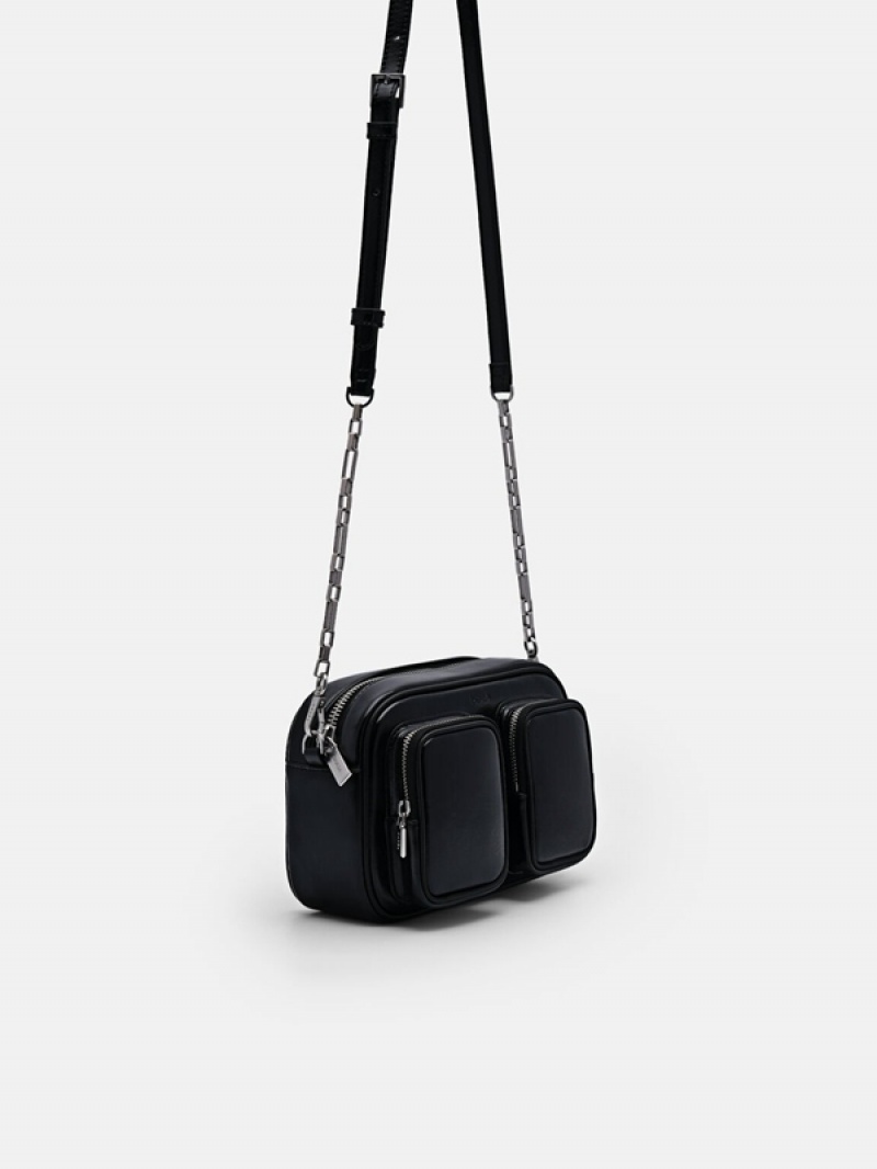 Black Women's Pedro Maggie Mini Shoulder Bags | LVFHMS-952