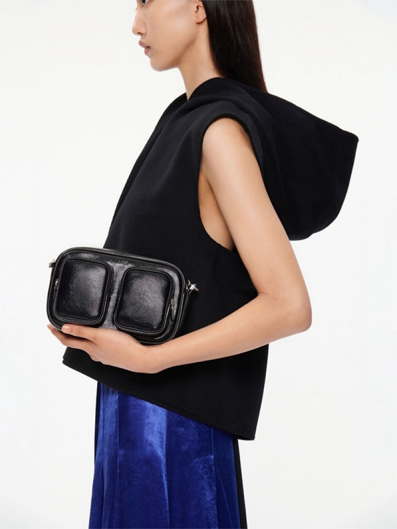 Black Women's Pedro Maggie Mini Shoulder Bags | LVFHMS-952