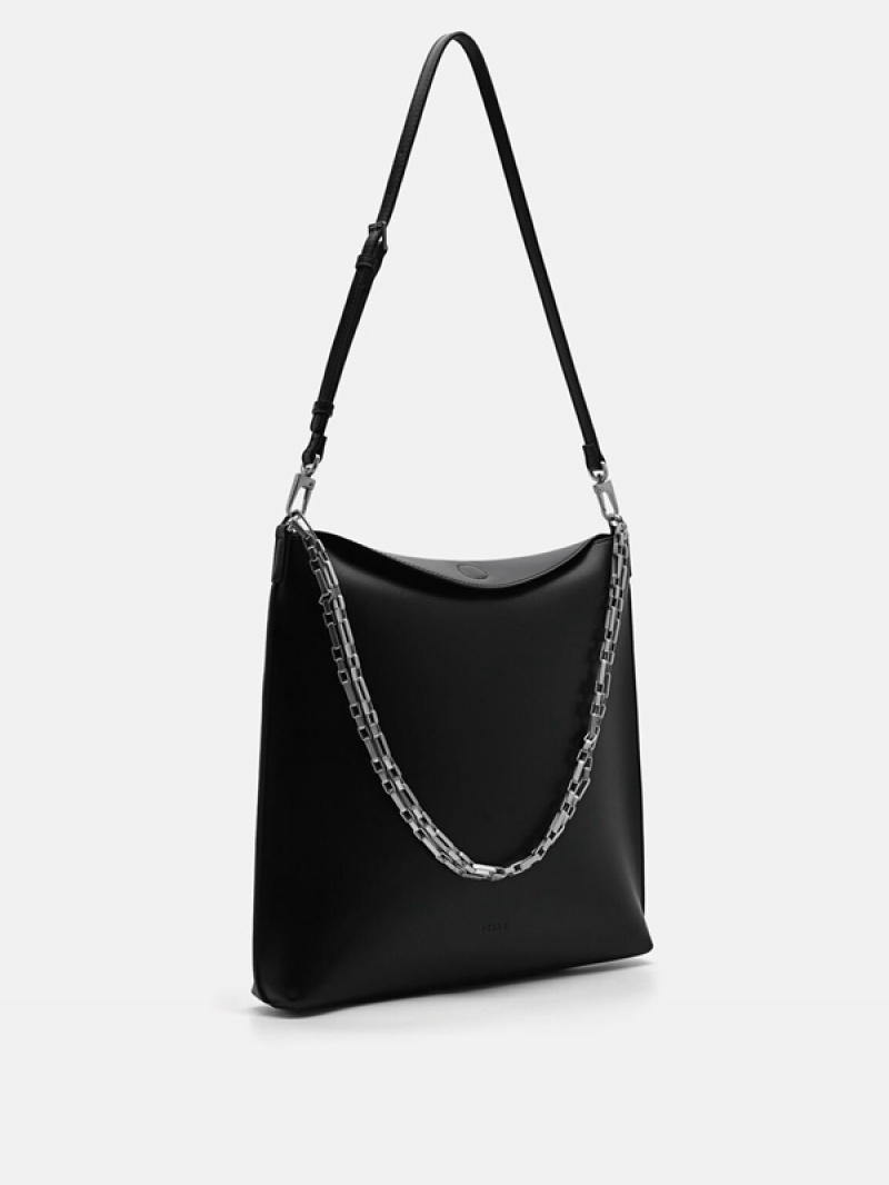 Black Women's Pedro Maggie Shoulder Bags | OHAYFS-476