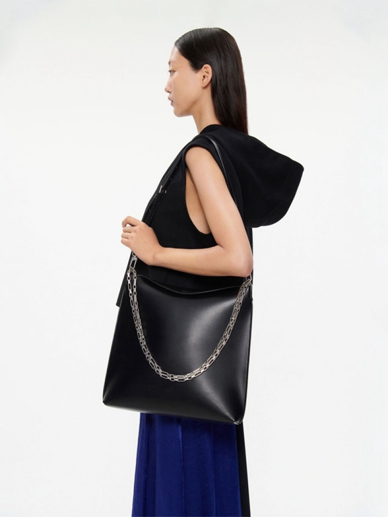 Black Women's Pedro Maggie Shoulder Bags | OHAYFS-476