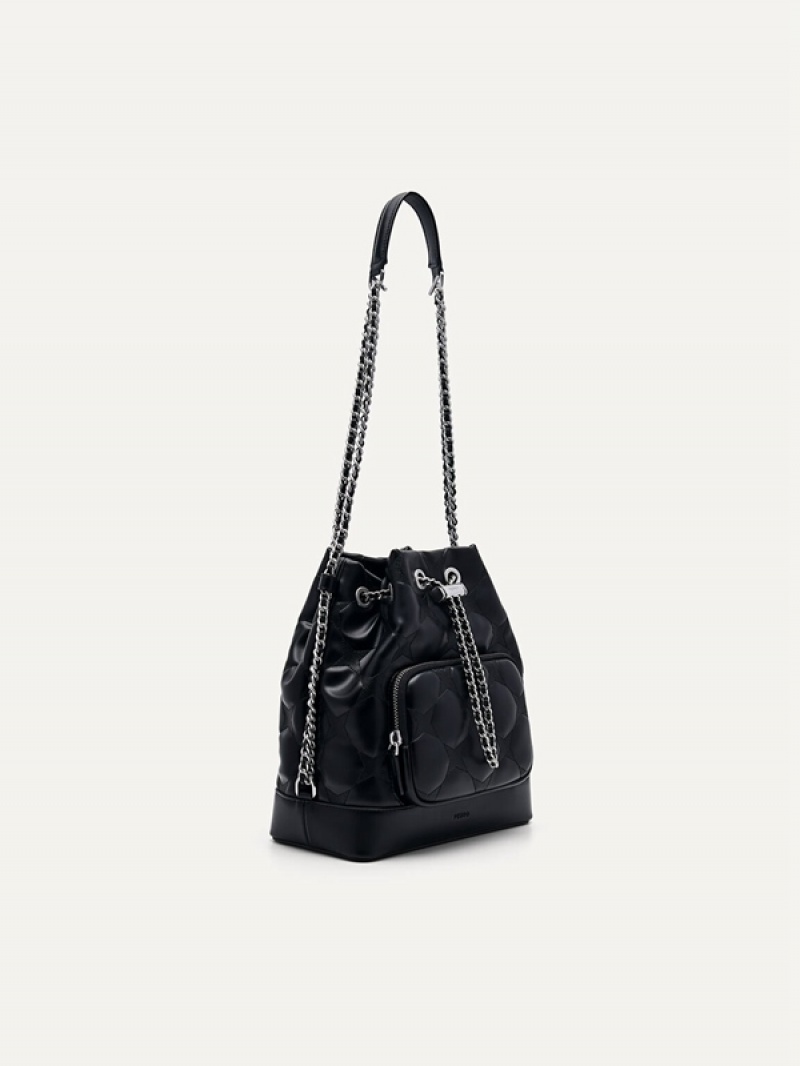 Black Women's Pedro Maisie Bucket Bags | RFTVSD-803