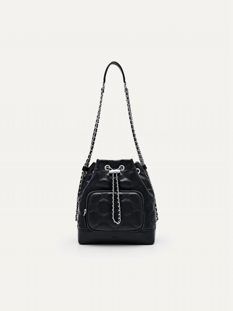 Black Women\'s Pedro Maisie Bucket Bags | RFTVSD-803