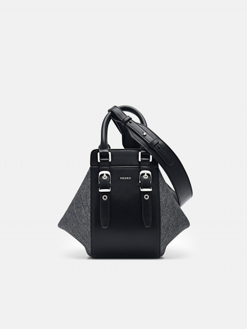 Black Women\'s Pedro Mara Geometric Handbag | YQORGK-714