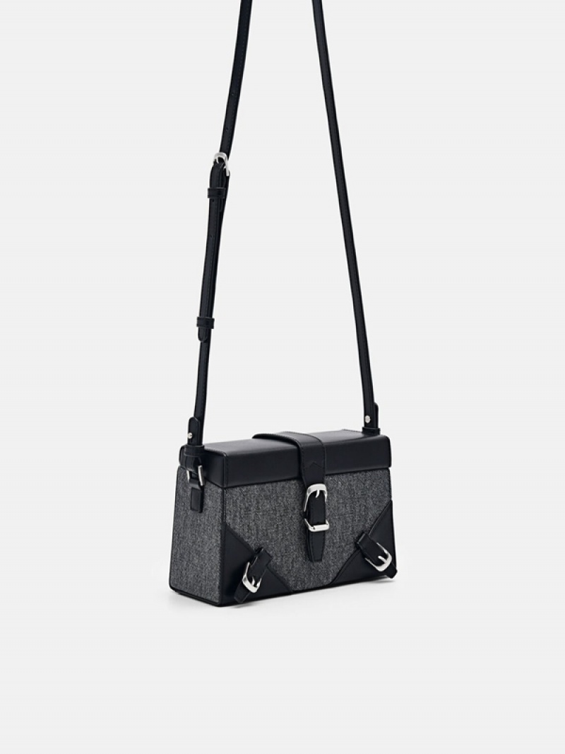 Black Women's Pedro Mara Mini Shoulder Bags | RXHFVQ-405