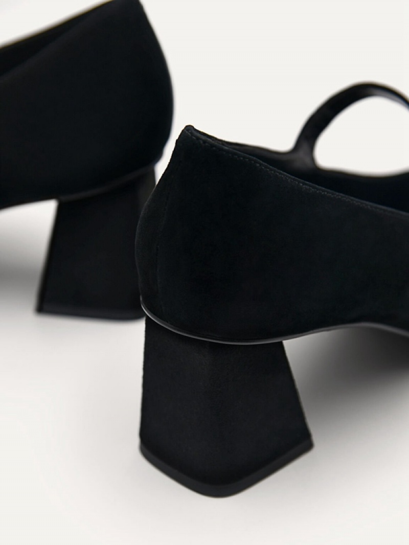 Black Women's Pedro Mastaba Heels | SMHBDX-359