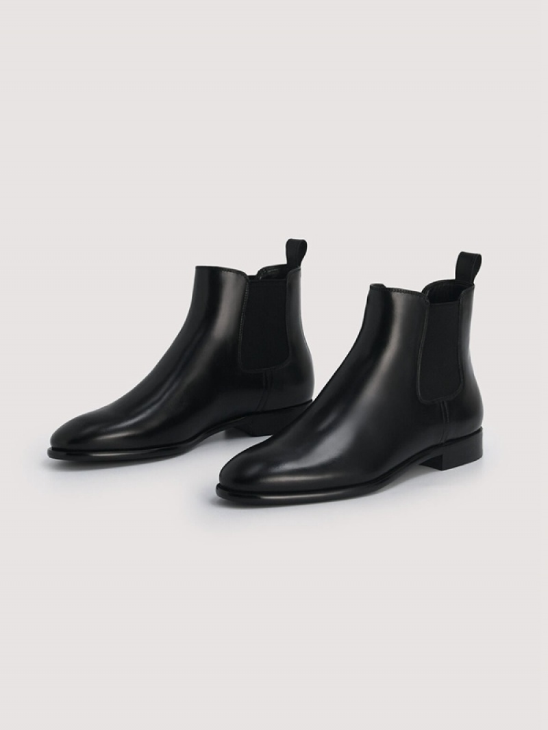 Black Women's Pedro Meg Leather Chelsea Boots | GTWRMS-910