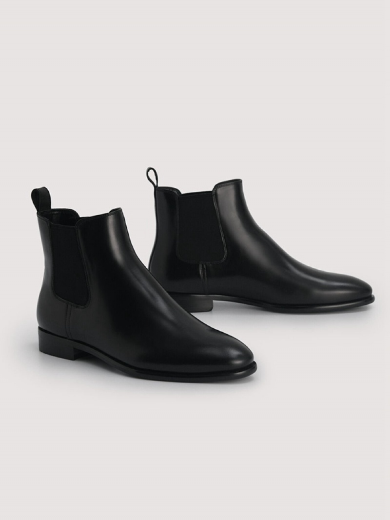 Black Women's Pedro Meg Leather Chelsea Boots | GTWRMS-910