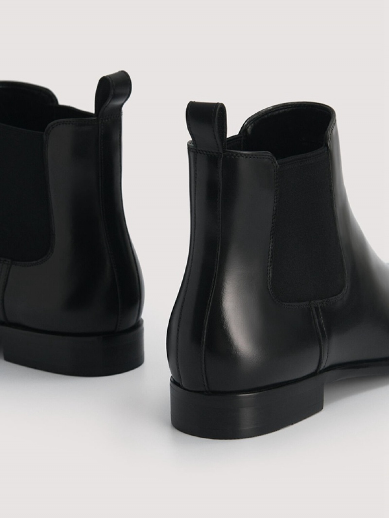 Black Women's Pedro Meg Leather Chelsea Boots | GTWRMS-910