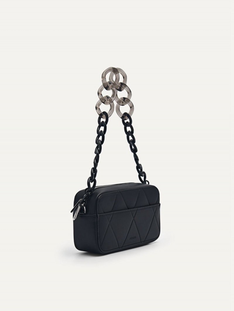 Black Women's Pedro Megan Mini Shoulder Bags | PXLSCR-632