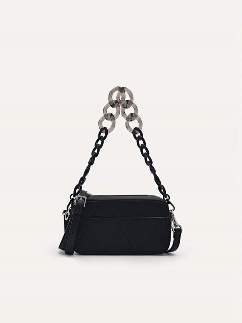 Black Women\'s Pedro Megan Mini Shoulder Bags | PXLSCR-632