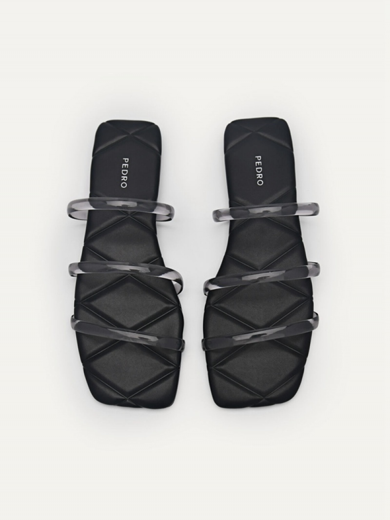 Black Women's Pedro Megan Strappy Sandals | KOSVXM-768