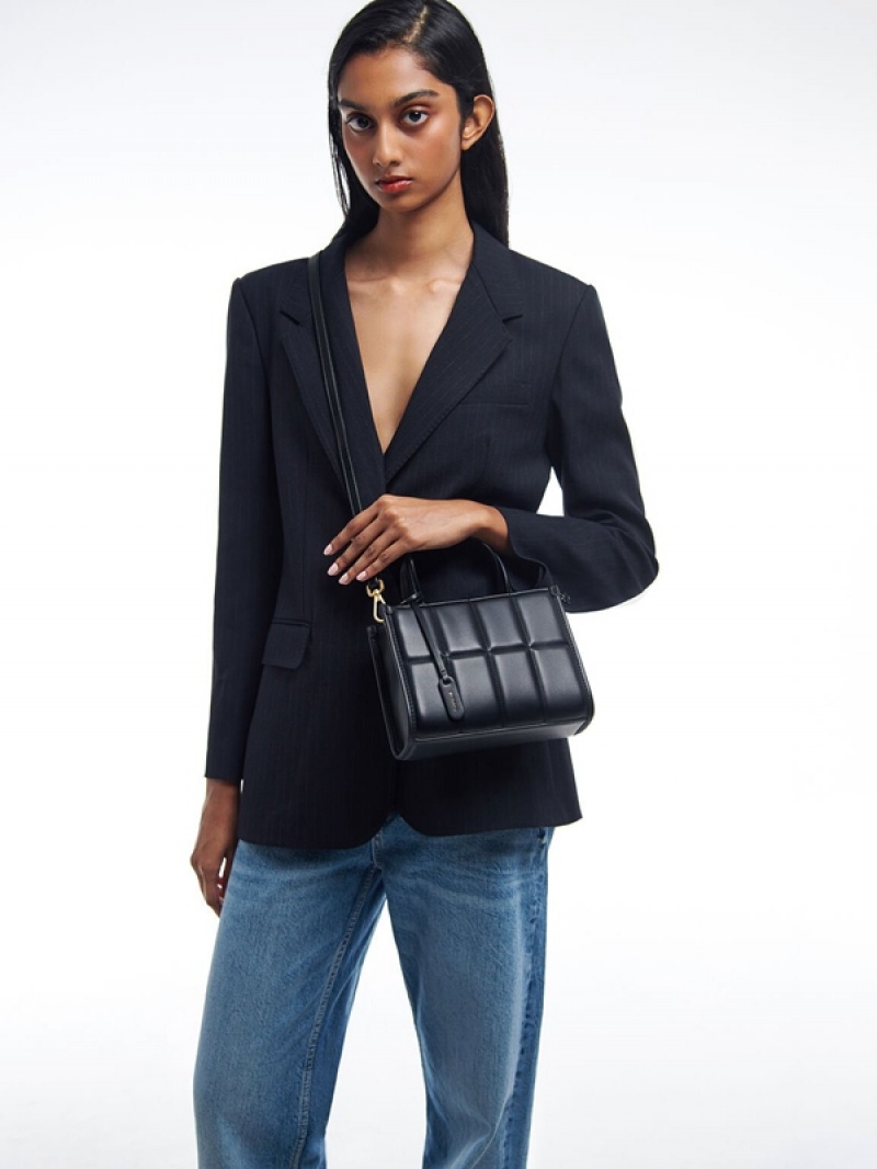 Black Women's Pedro Mini Quilted Handbag | MIJCLT-864