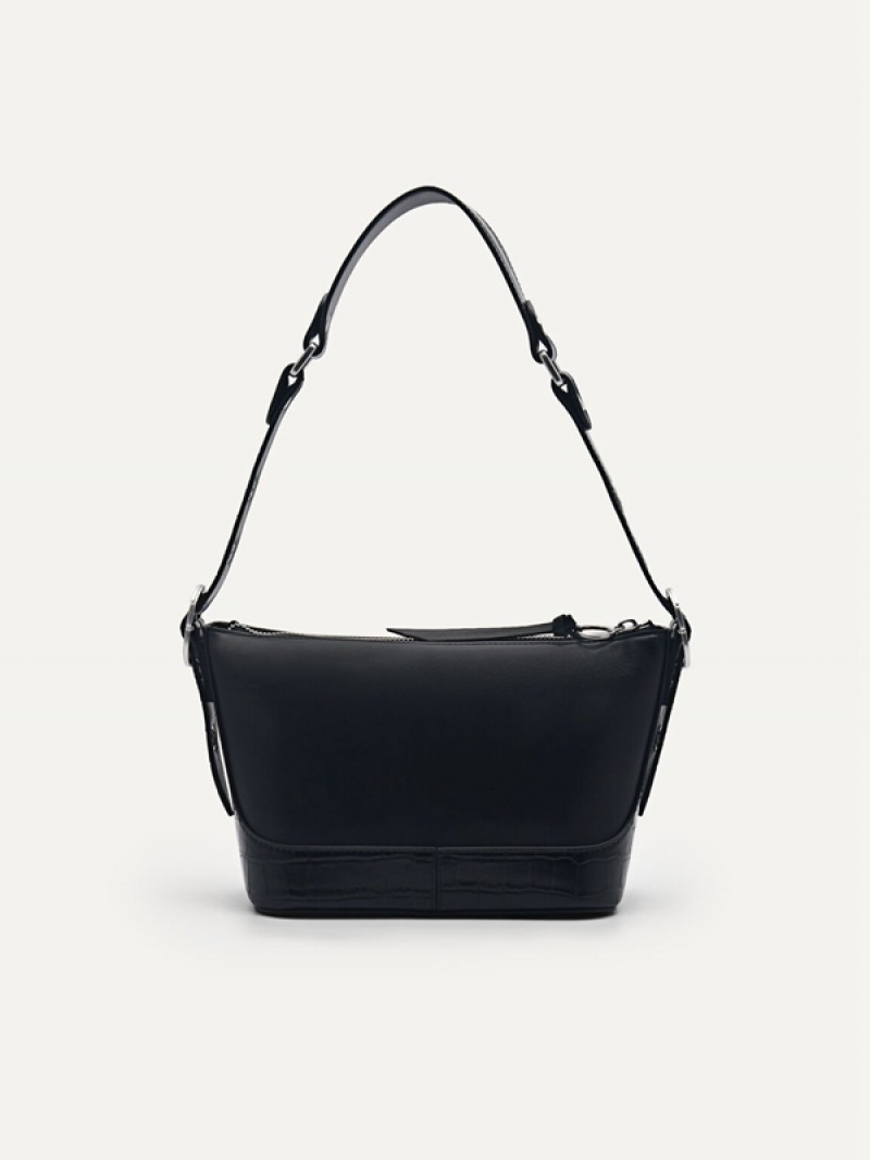 Black Women's Pedro Norah Shoulder Bags | QKAMHP-097