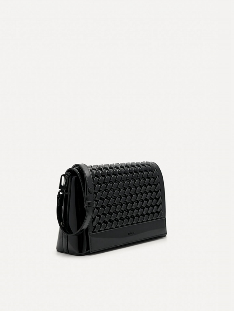 Black Women's Pedro Palma Shoulder Bags | MCBLAF-695