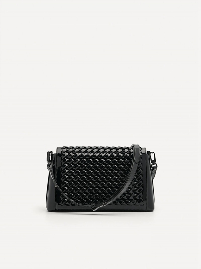 Black Women's Pedro Palma Shoulder Bags | MCBLAF-695